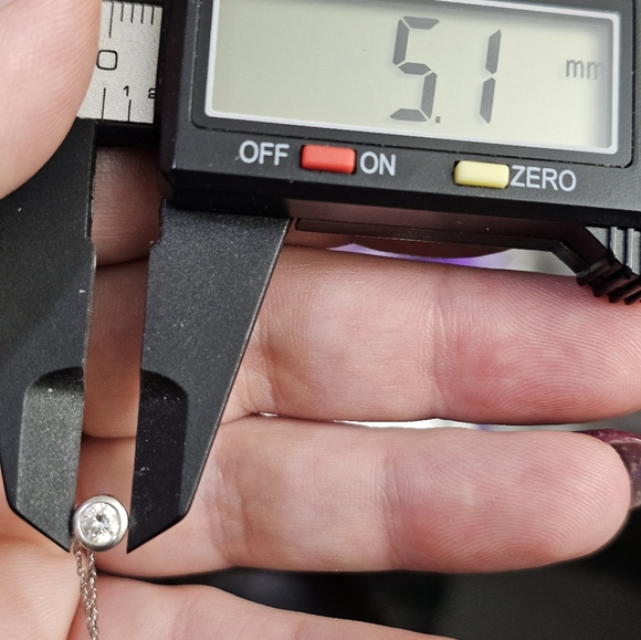 14k genuine diamond necklace 10k chain measures about 19  inches. Pendant stampe - Picture 4 of 10